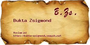 Bukta Zsigmond névjegykártya